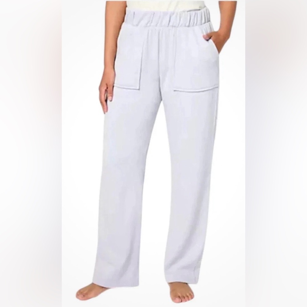 Berkshire Light lavender Women's size large plush jersey wide leg casual Pants